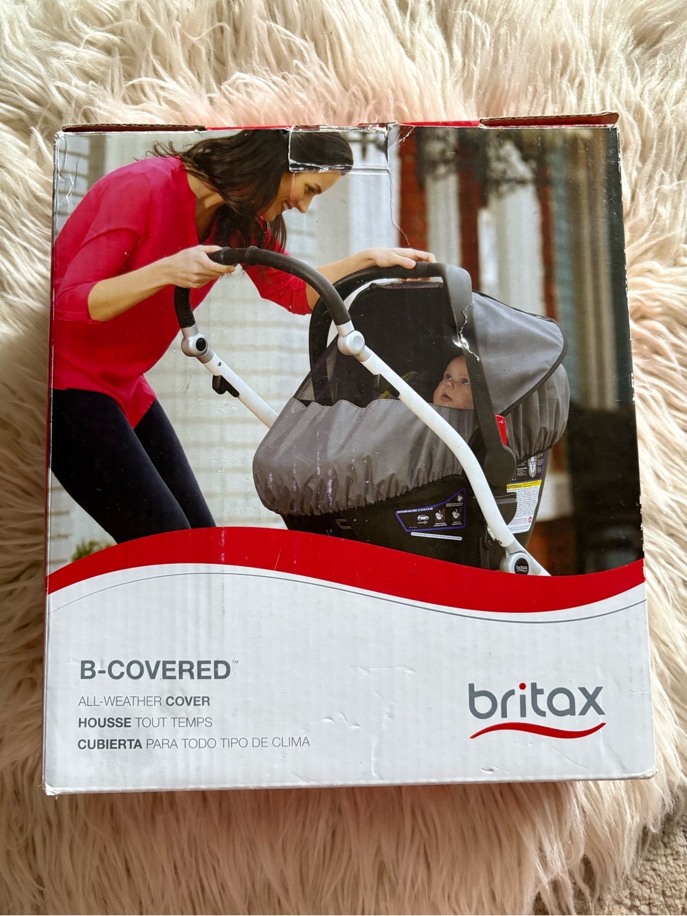 Britax B-Covered All Weather Infant Car Seat Cover UPF 50 Water proof Mesh